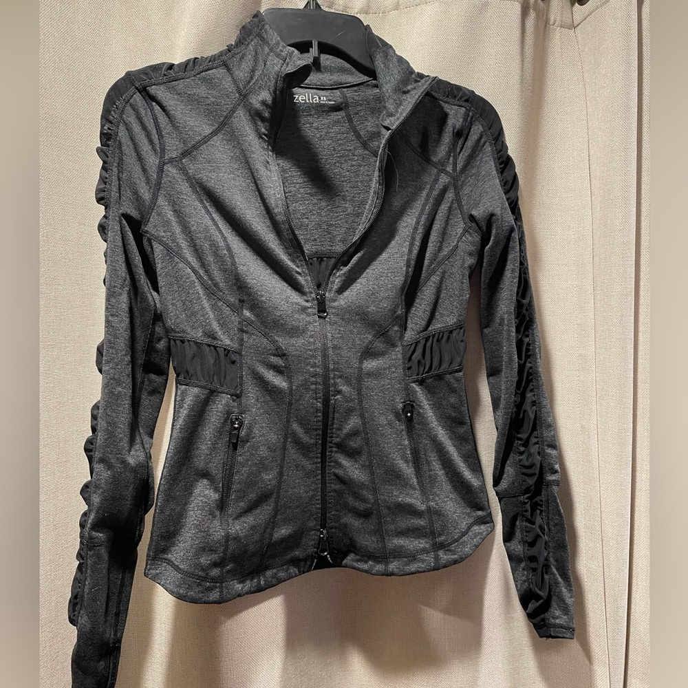 Zella XS athletic double zip jacket